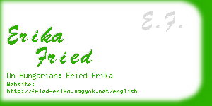erika fried business card